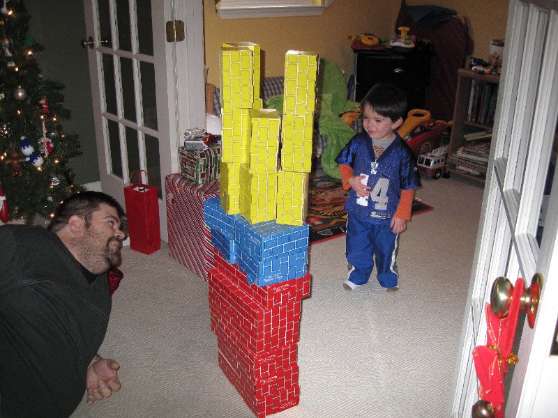 Dan and Nicholas Play with the Blocks